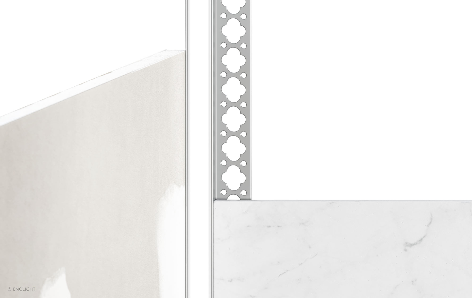 SPK3511F Recessed Corner Linear Light with Flush Frosted Lens Installed