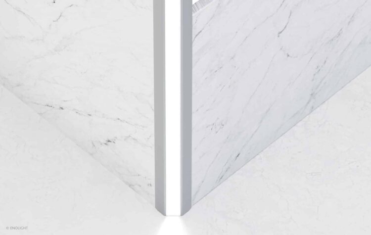 EDG3113F Outside Corner Recessed Linear Light with Half Inch Frosted Lens