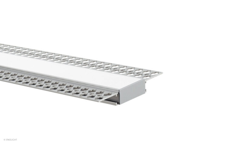 SPK7615F Plaster-In Recessed Linear Light with 1" Frosted Lens