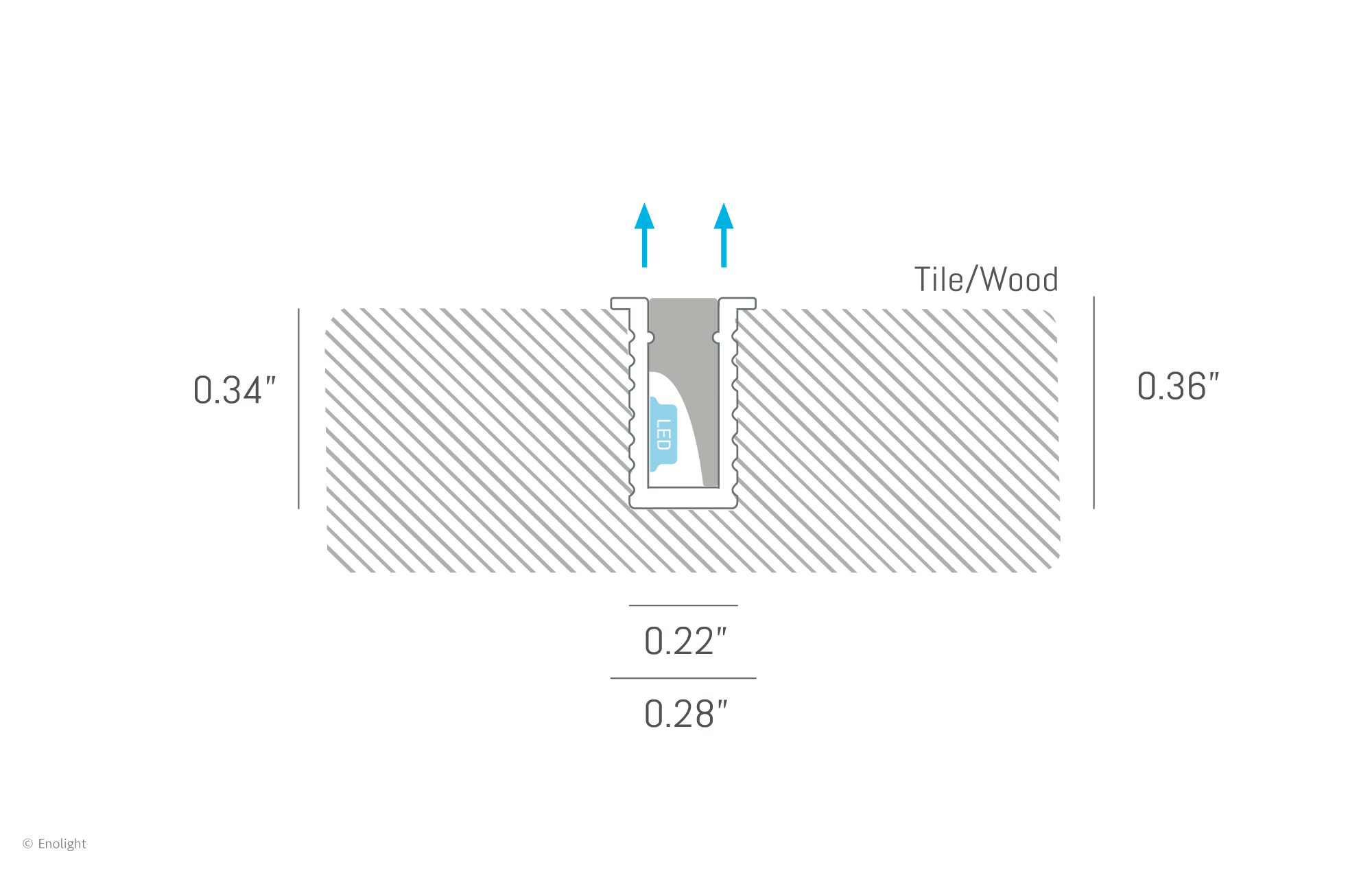 CAB2011F Ultra Slim Recessed Linear Trim Light with 1/4" Flex Frosted Lens