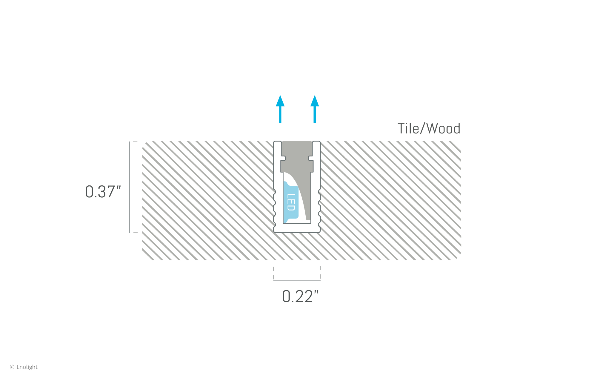 CAB201F Ultra Slim Recessed Cabinet Linear Light with 1/4" Flex Frosted Lens - Image 2