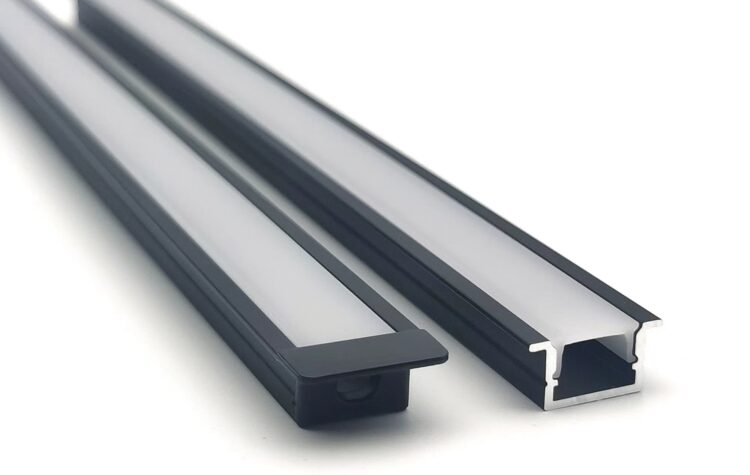 HYN1608F Recessed Linear Trim Light with Flat Frosted Lens
