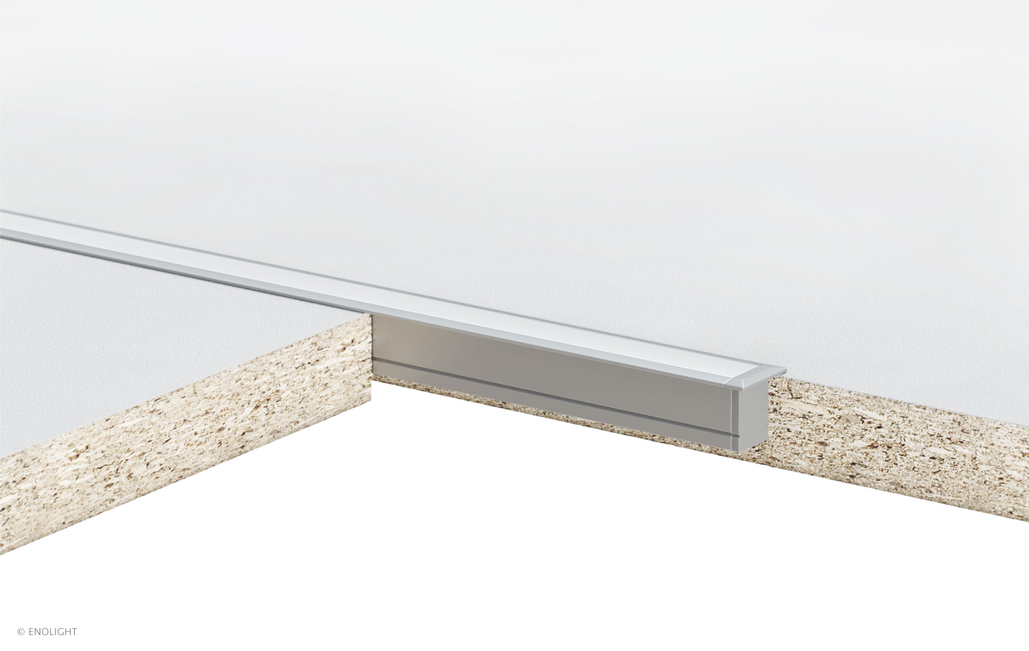 HYN1815F Recessed Linear Trim Light with 1/2" Flush Frosted Lens