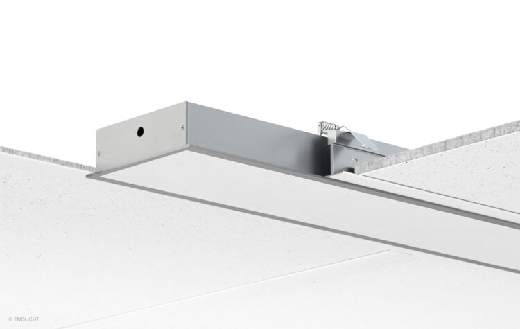 VIV11736F Ultra Wide Recessed Ceiling Board Linear Light with 4" Frosted Lens