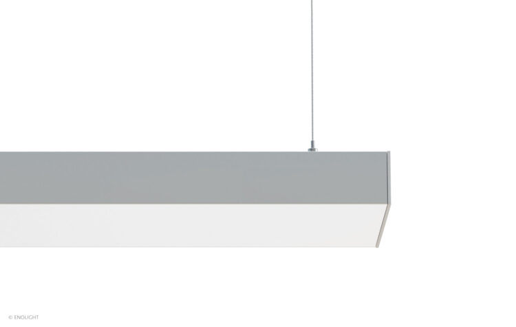 VIV14232F Ultra Wide Pendant Surface Linear Light with 5.5" Frosted Lens