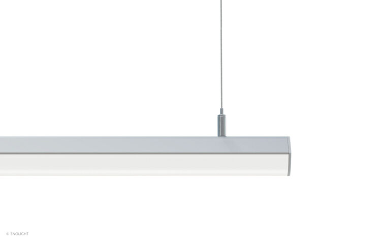 VIV2004C Extendable V-Shape Pendant Linear Light with Curved Frosted