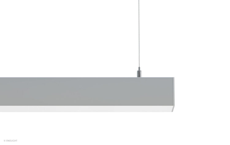 VIV4035F Extendable Pendant Surface Linear Light with 1.5" Flush Frosted Lens