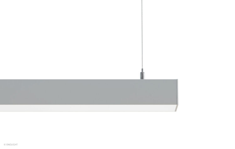 VIV5036F Extendable Pendant Surface Linear Light with 2" Flush Frosted Lens