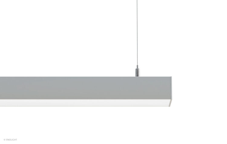 VIV5532F Super Bright Linear Pendant Light with 2" Flush Frosted Lens