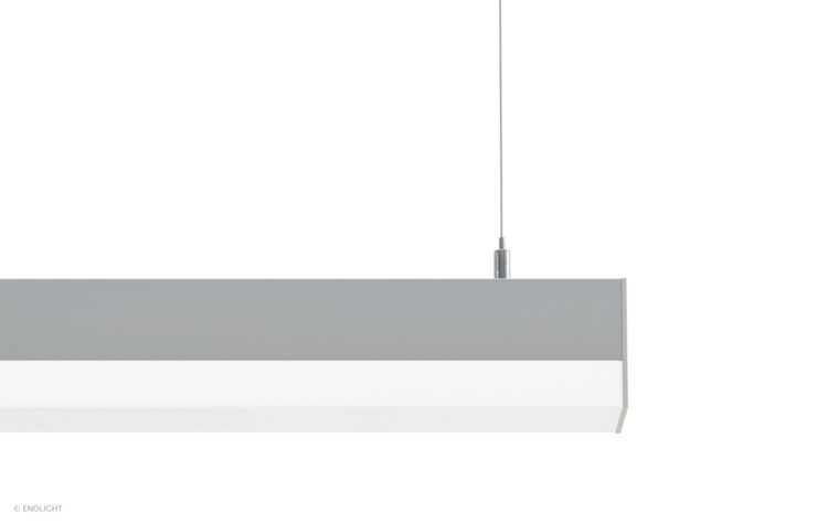 VIV5550S Suspended Linear LED Light with 2" Square Frosted Lens