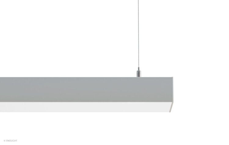 VIV7635F Super Bright Pendant Surface Linear Light with 3" Flush Frosted Lens